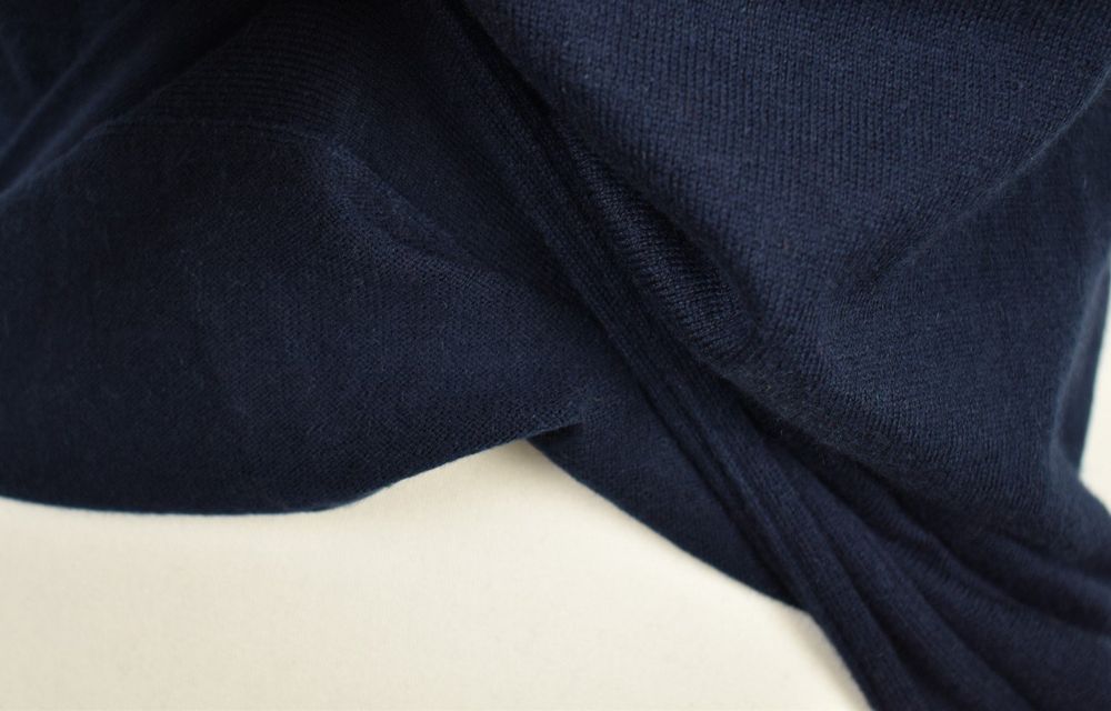 Aigner Strickshirt Gr.34, dunkelblau, Baumwolle & Kaschmir