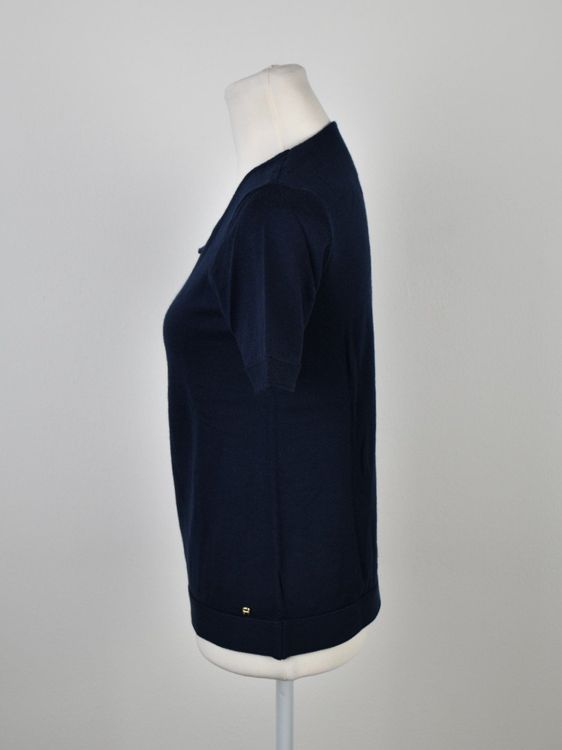 Aigner Strickshirt Gr.34, dunkelblau, Baumwolle & Kaschmir