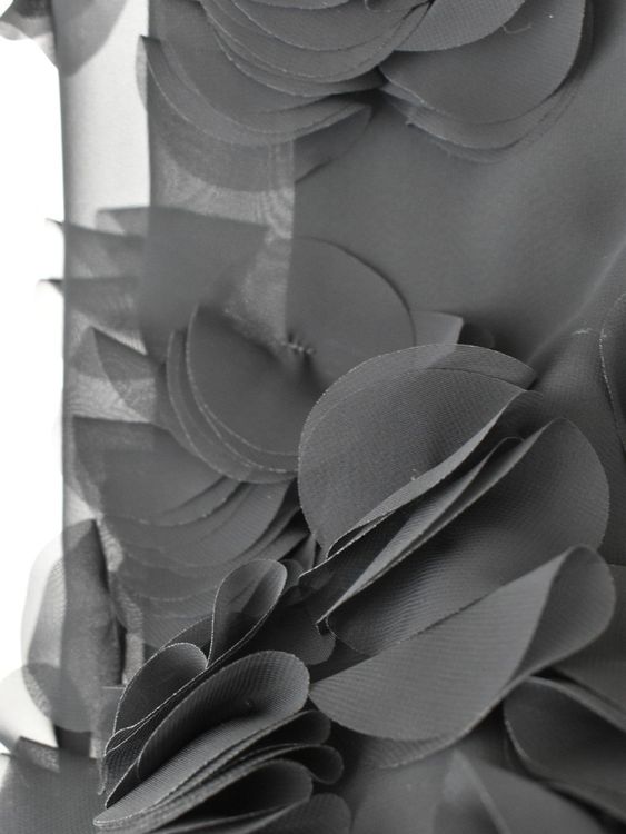 Akris Kleid, Gr.42, schwarz mit Stoffblüten - Kleid - 2ND STORY