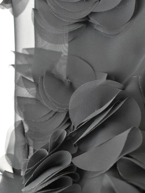 Akris Kleid, Gr.42, schwarz mit Stoffblüten - Kleid - 2ND STORY