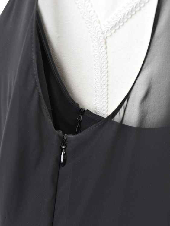 Akris Kleid, Gr.42, schwarz mit Stoffblüten - Kleid - 2ND STORY