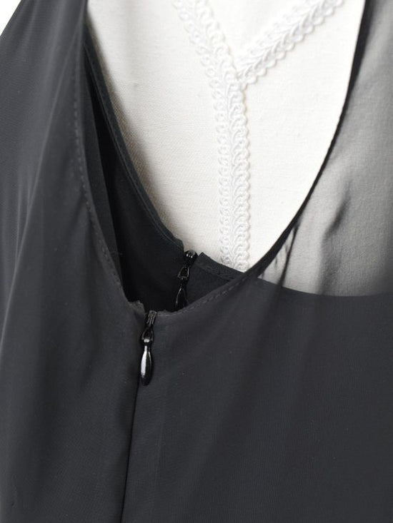 Akris Kleid, Gr.42, schwarz mit Stoffblüten - Kleid - 2ND STORY