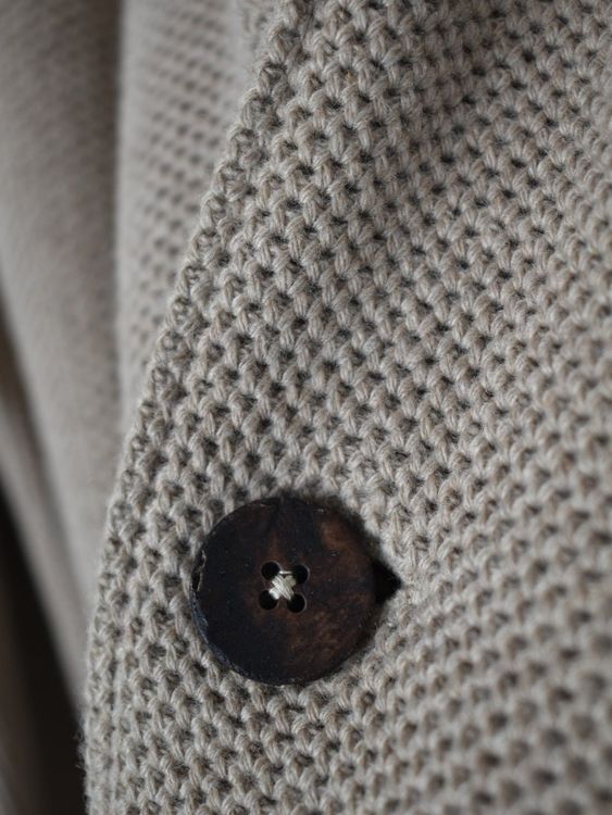 Albarena Strickjacke / Strickblazer, beige, Gr.M - Strickjacke - 2ND STORY