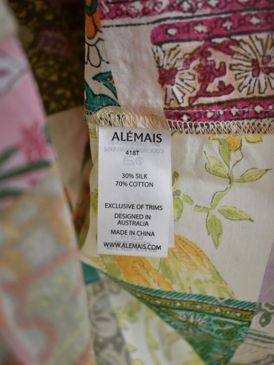 ALÉMAIS Bluse Gr.38, Baumwolle und Seide, neuwertig - 2ND STORY