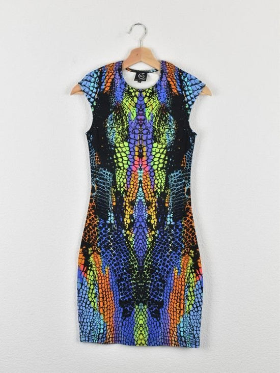Alexander McQueen Kaleidoscope Crocodile Print Kleid, Gr.XS - Kleid - 2ND STORY