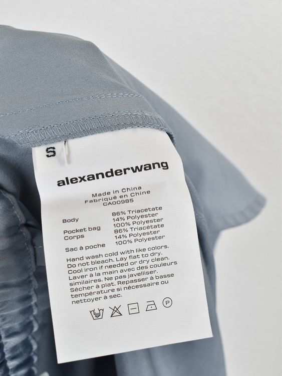 alexanderwang.t Hose, weites Bein, blaugrau, Satinoptik,Gr.S - Hose - 2ND STORY