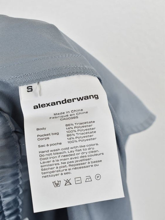 alexanderwang.t Hose, weites Bein, blaugrau, Satinoptik,Gr.S - Hose - 2ND STORY