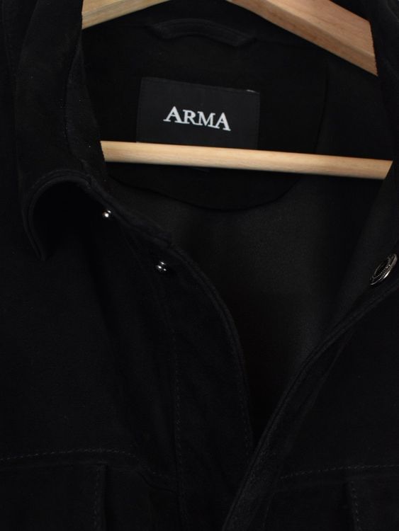 Arma Overshirt, Gr.54, Ziegenleder, schwarz, neuwertig - Lederhemd - 2ND STORY