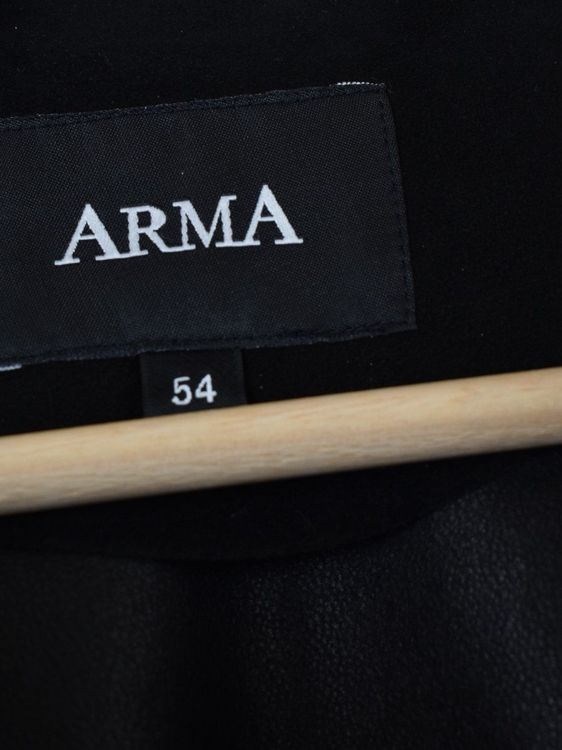 Arma Overshirt, Gr.54, Ziegenleder, schwarz, neuwertig - Lederhemd - 2ND STORY