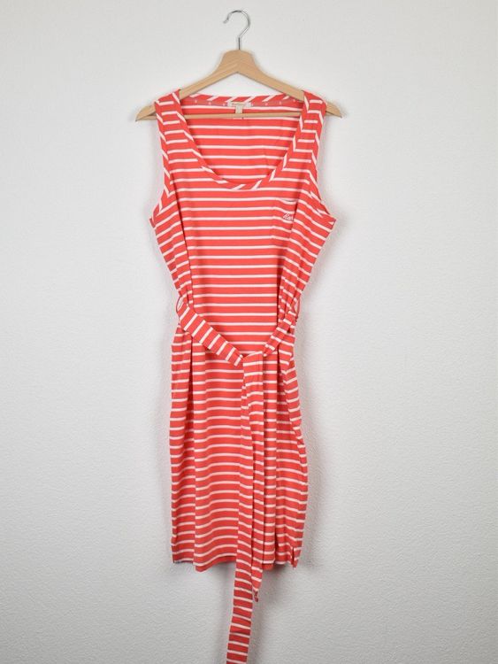 Barbour "Patterson" Jerseykleid, Koralle/Weiss, Gr.42 - Kleid - 2ND STORY