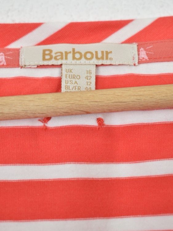 Barbour "Patterson" Jerseykleid, Koralle/Weiss, Gr.42 - Kleid - 2ND STORY