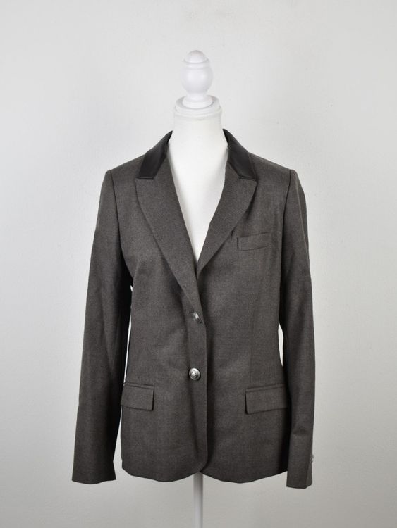 Bogner Blazer Gr.38, 98% Wolle mit Lederkragen - 2ND STORY