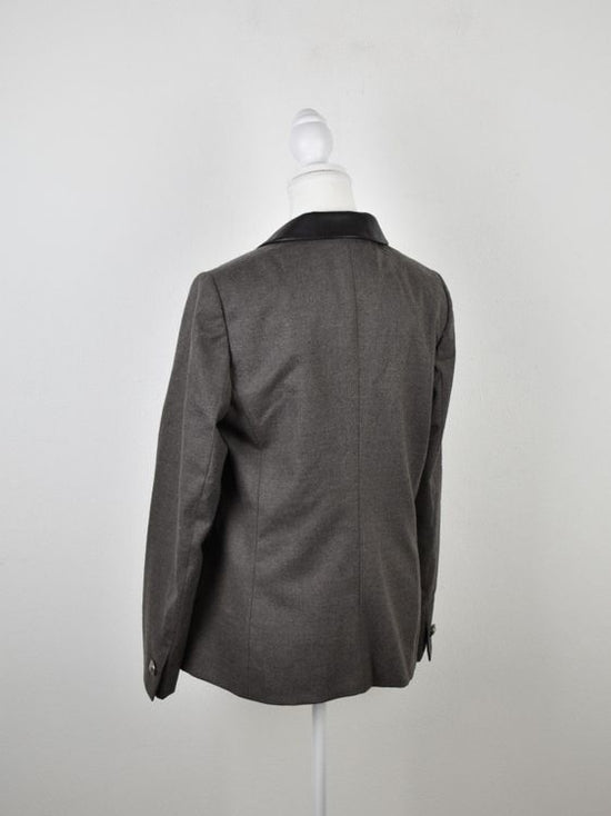 Bogner Blazer Gr.38, 98% Wolle mit Lederkragen - 2ND STORY