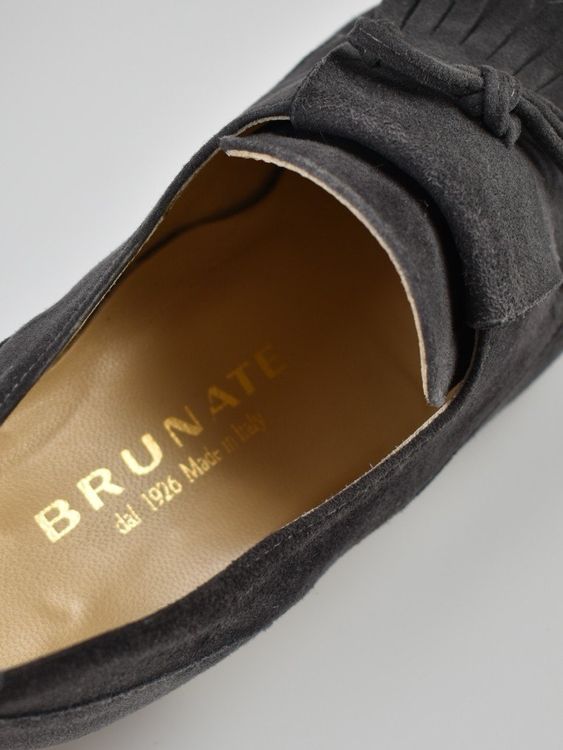 Brunate Loafers / Halbschuhe Gr.37.5, Leder, grau