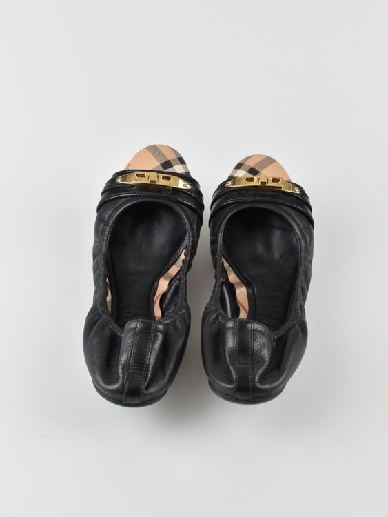 Burberry Ballerina, Gr.39, schwarz, Leder, neuwertig - Ballerina - 2ND STORY