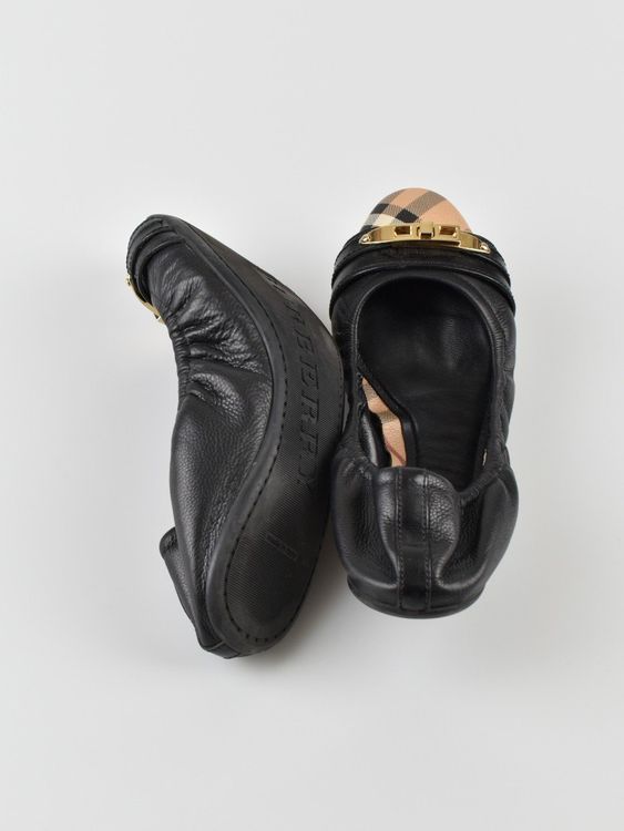 Burberry Ballerina, Gr.39, schwarz, Leder, neuwertig - Ballerina - 2ND STORY
