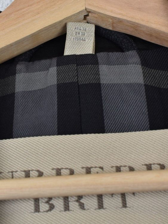 Burberry Brit Blazer, grau mit Lederdetails, Gr.36 - Blazer - 2ND STORY