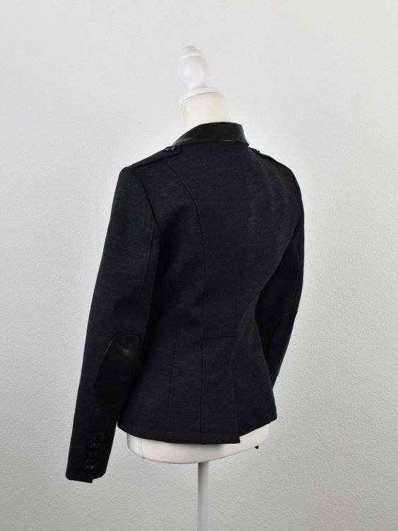 Burberry Brit Blazer, grau mit Lederdetails, Gr.36 - Blazer - 2ND STORY
