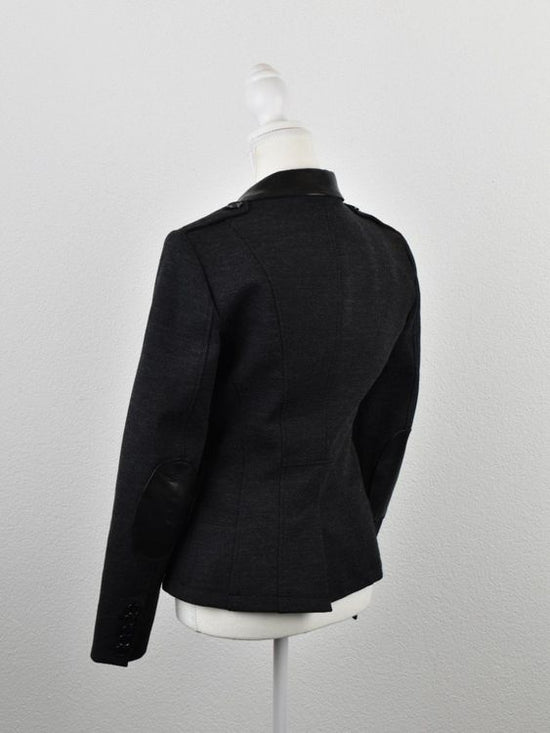 Burberry Brit Blazer, grau mit Lederdetails, Gr.36 - Blazer - 2ND STORY