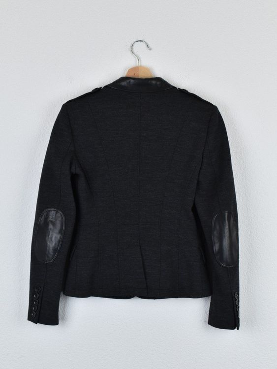 Burberry Brit Blazer, grau mit Lederdetails, Gr.36 - Blazer - 2ND STORY