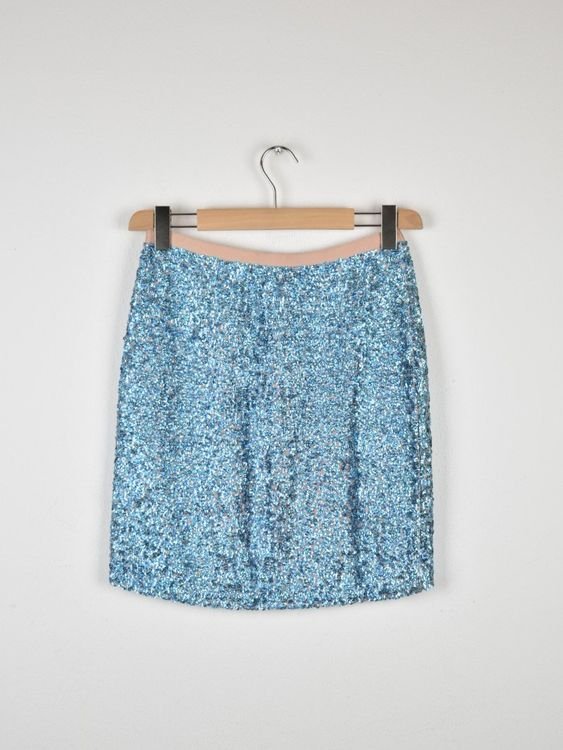 By Malene Birger Pailletten Rock, blau, Gr.34 - 2ND STORY