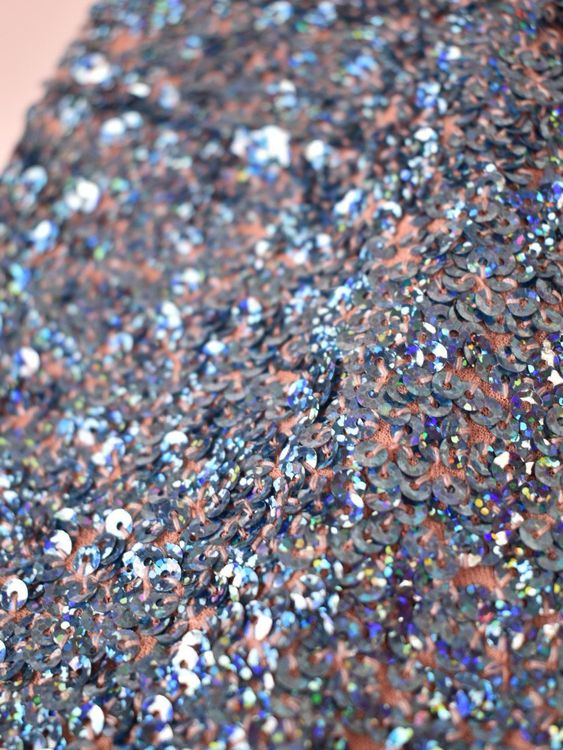 By Malene Birger Pailletten Rock, blau, Gr.34 - 2ND STORY