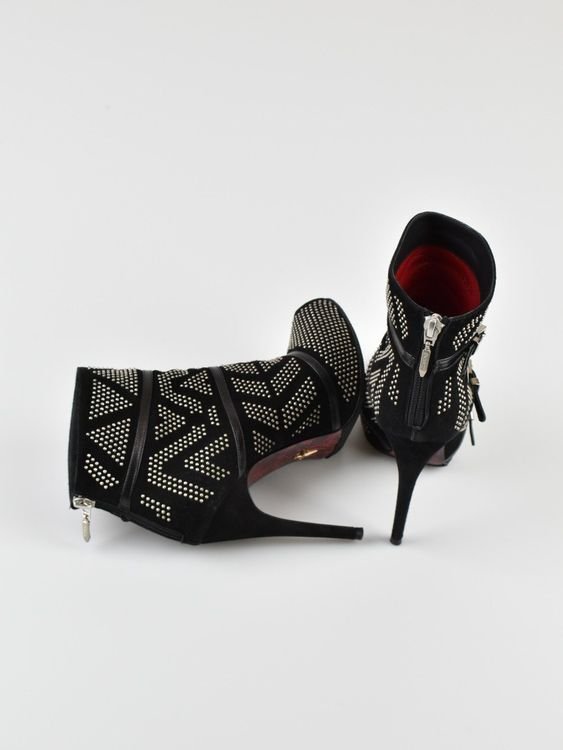 Cesare Paciotti High Heels Peep Toe Stiefeletten, Gr.37 - Stiefeletten - 2ND STORY