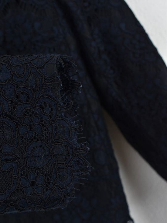 Claudie Pierlot Jacke/Blazer, Gr.36, blau mit Spitze - Jacke - 2ND STORY