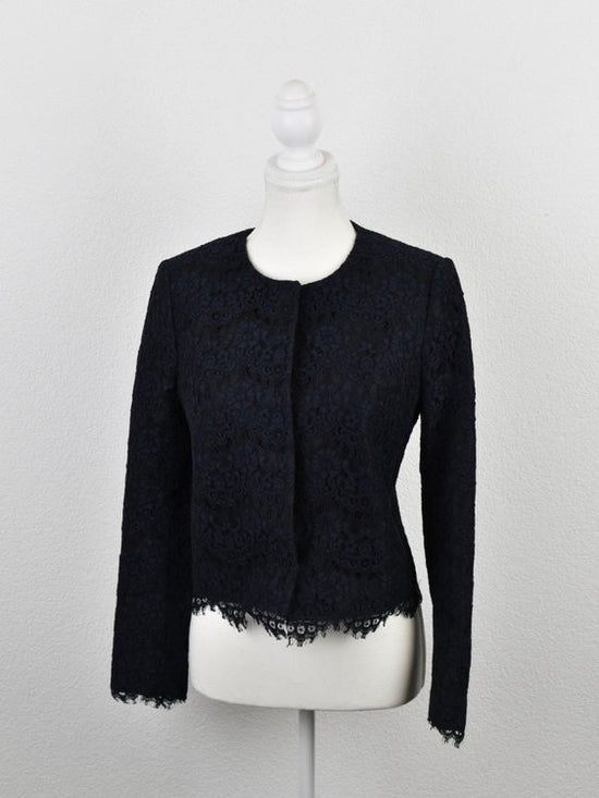 Claudie Pierlot Jacke/Blazer, Gr.36, blau mit Spitze - Jacke - 2ND STORY