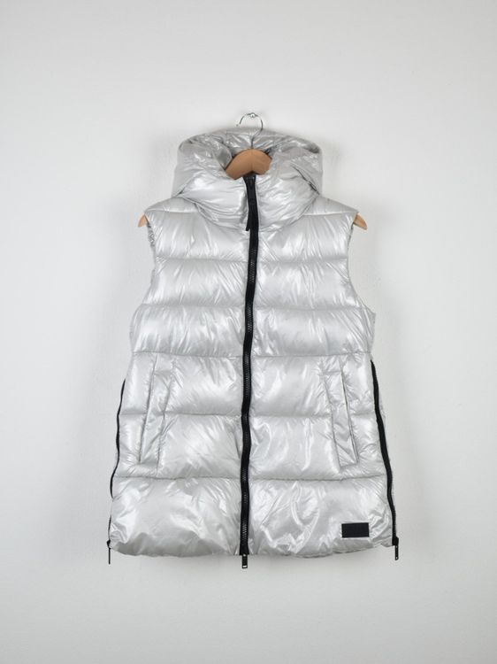 CMP Puffergilet Gr.36, grau Lackoptik - 2ND STORY