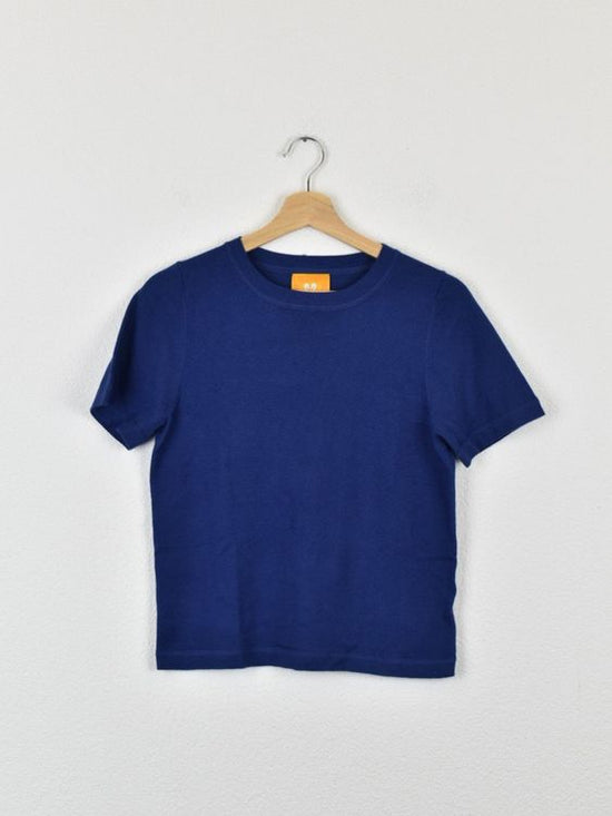 Collectif mon amour Kurzarm Pullover, blau, Gr.S - Pullover - 2ND STORY
