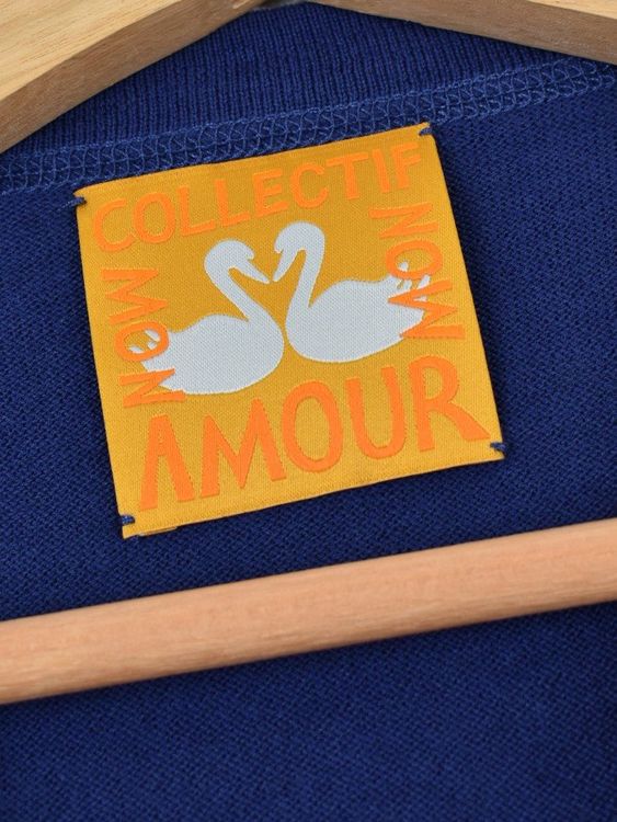 Collectif mon amour Kurzarm Pullover, blau, Gr.S - Pullover - 2ND STORY