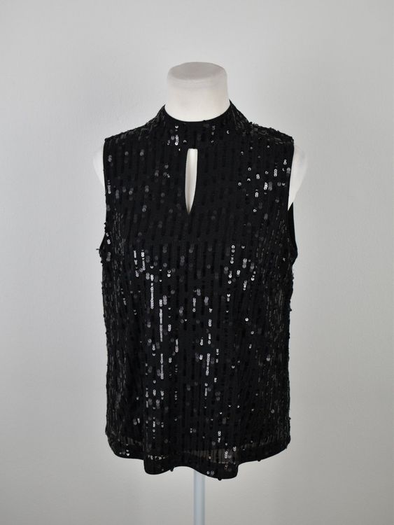 Comma Pailletten Top / Shirt Gr.36