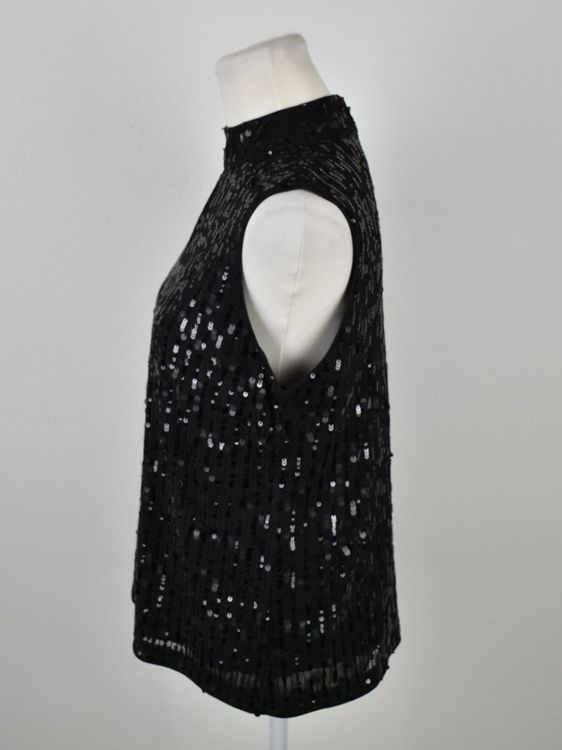 Comma Pailletten Top / Shirt Gr.36