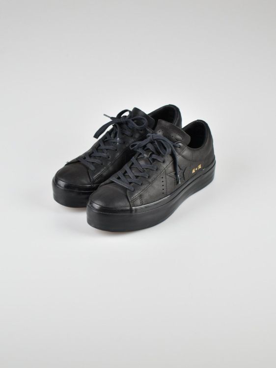 Converse One Star Platform Ox, Gr.41, schwarz, Leder - 2ND STORY