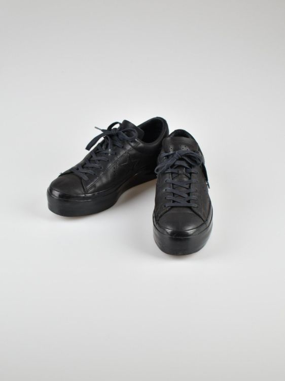 Converse One Star Platform Ox, Gr.41, schwarz, Leder - 2ND STORY