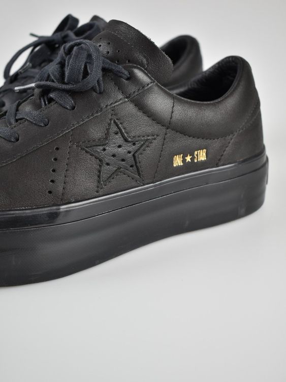 Converse One Star Platform Ox, Gr.41, schwarz, Leder - 2ND STORY