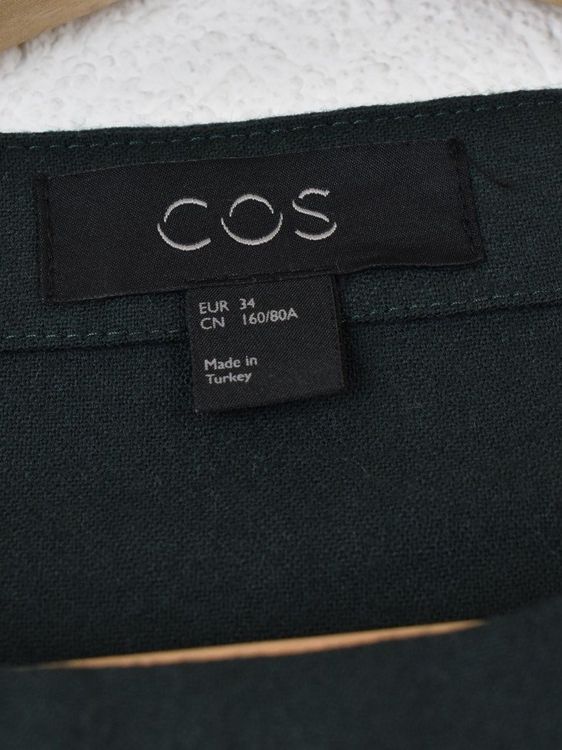 COS Kleid, dunkelgrün, Gr.34/36, 96% Wolle - Kleid - 2ND STORY