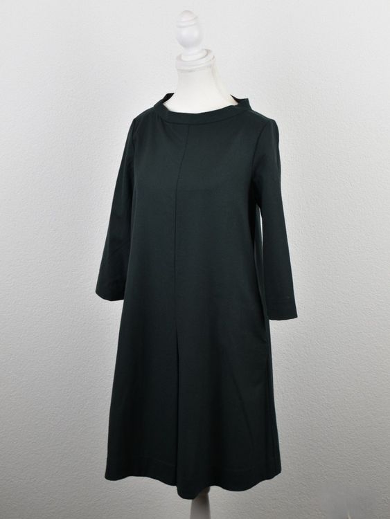 COS Kleid, dunkelgrün, Gr.34/36, 96% Wolle - Kleid - 2ND STORY