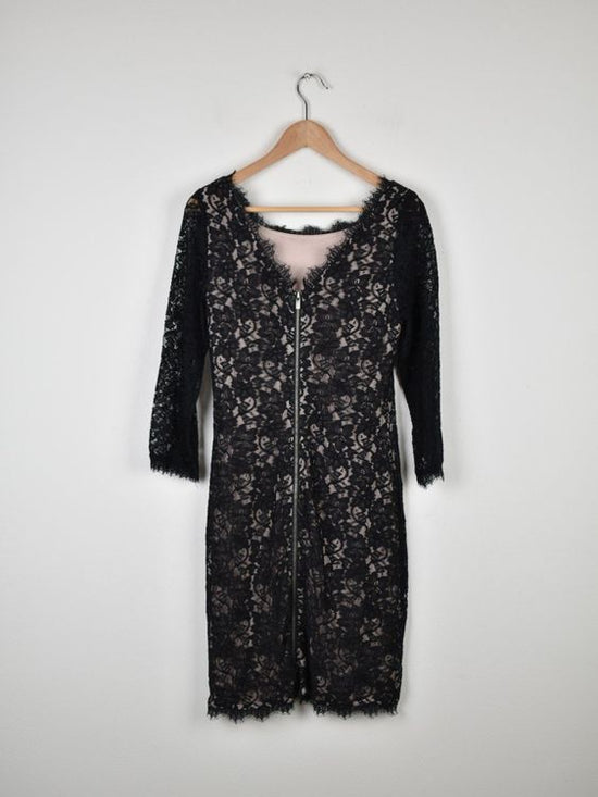 Diane von Furstenberg Spitzenkleid Gr.40/42 (US12), schwarz