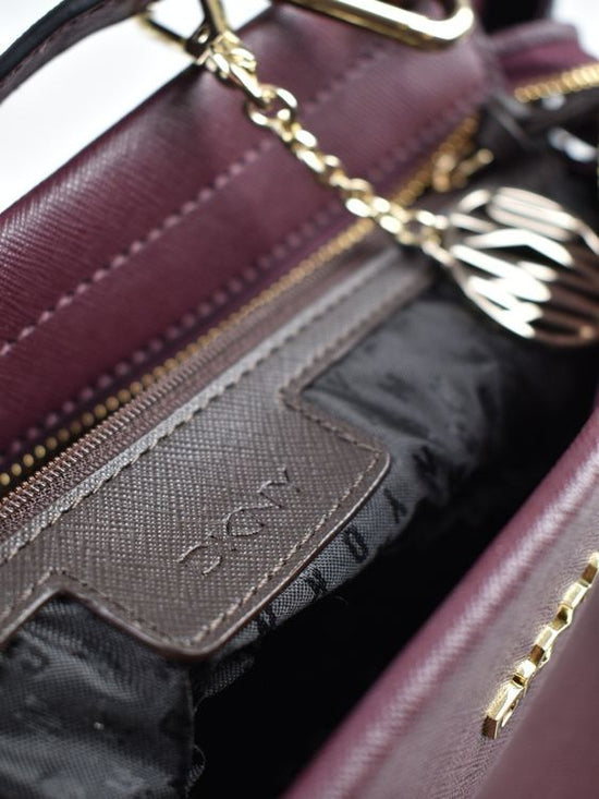 DKNY Hand/Umhängetasche, neuwertig, burgundy - Handtasche - 2ND STORY