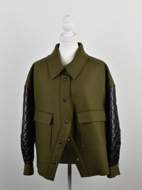 Erika Cavallini Jacke, Gr.34-38 (IT40) oversized, 80% Wolle