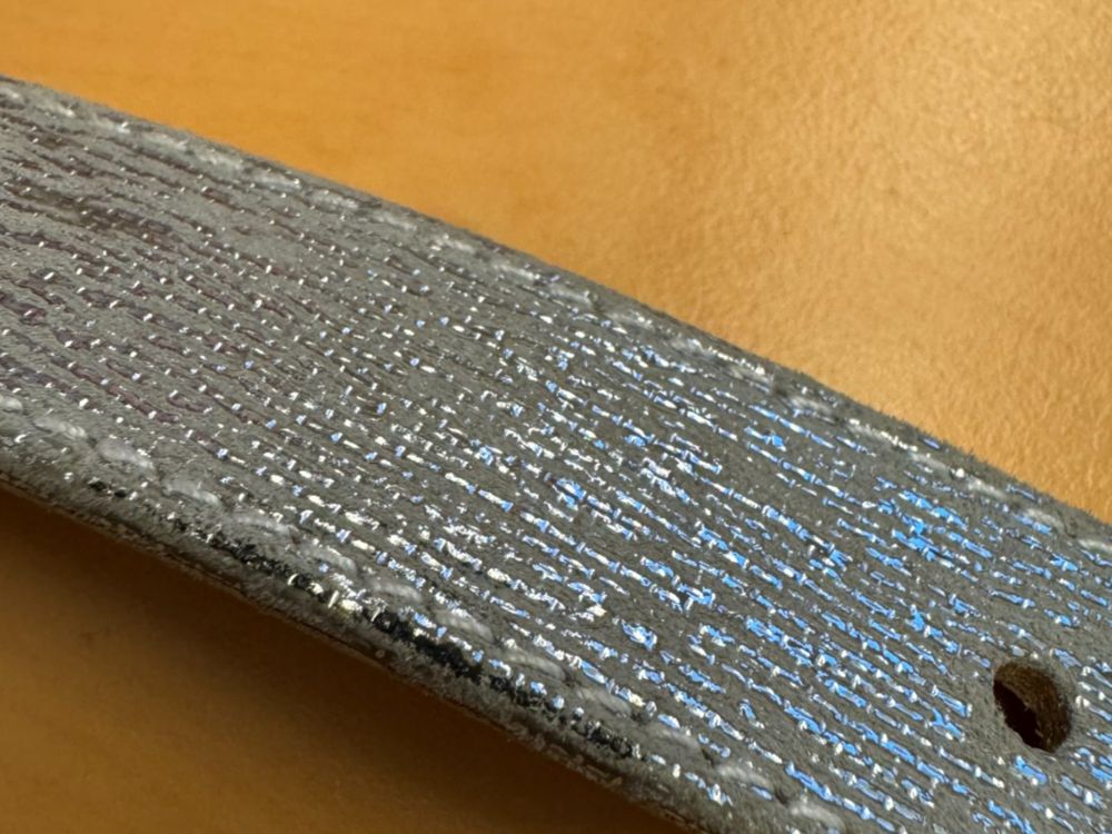 Escada Ledergürtel Silber/Glitzer Gr.70