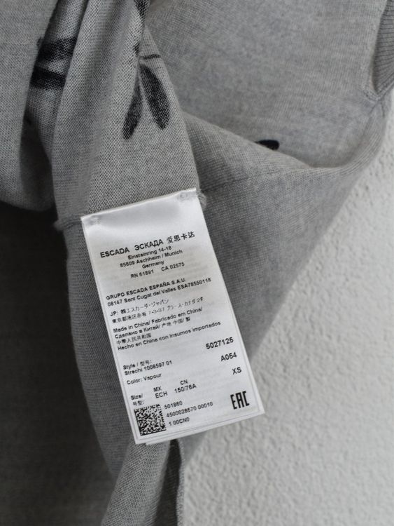 Escada Strickshirt, neuwertig, Gr.XS, 100% Schurwolle - Pullover - 2ND STORY