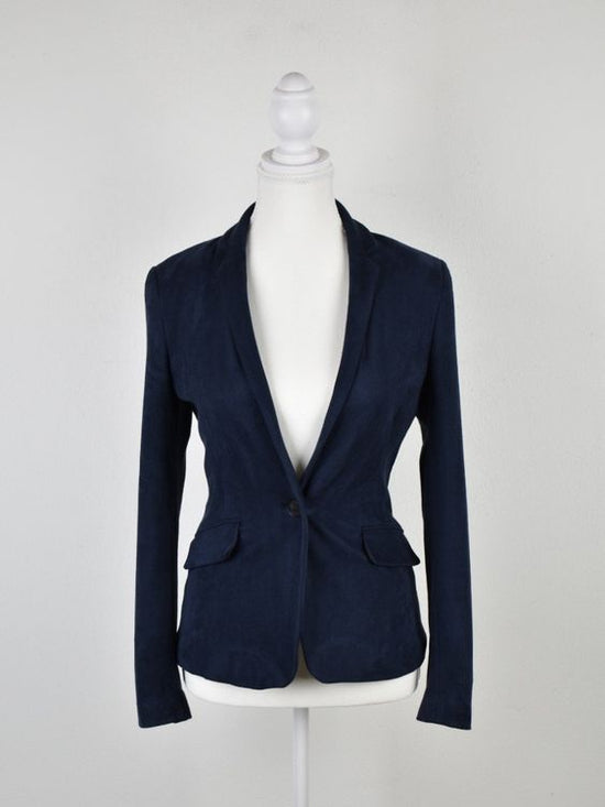 Esprit Blazer, Gr.32/34, dunkelblau, Wildlederoptik