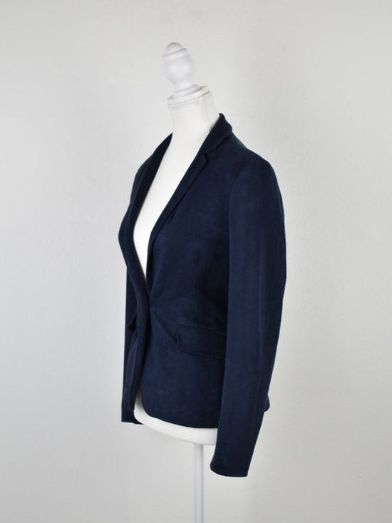 Esprit Blazer, Gr.32/34, dunkelblau, Wildlederoptik