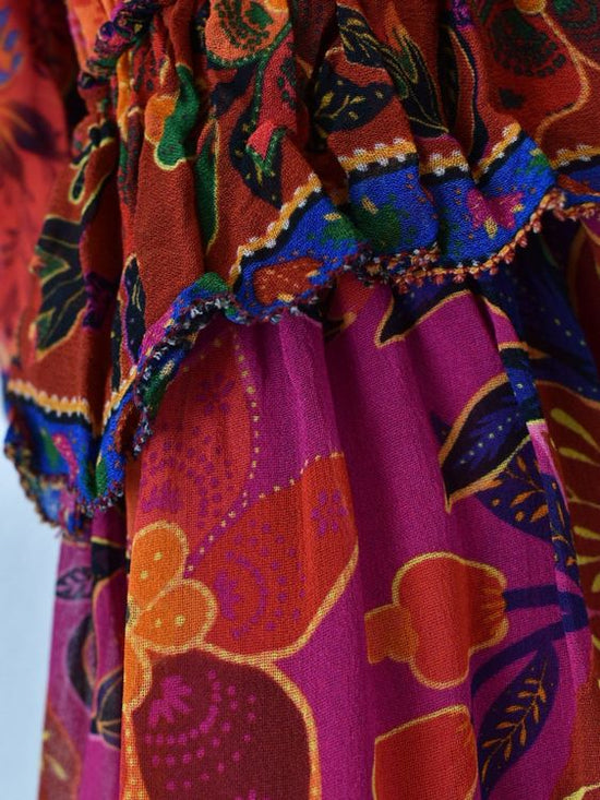 Farm Rio Tropical Tapestry Chiffon Minikleid, Gr.L, Viskose - Kleid - 2ND STORY