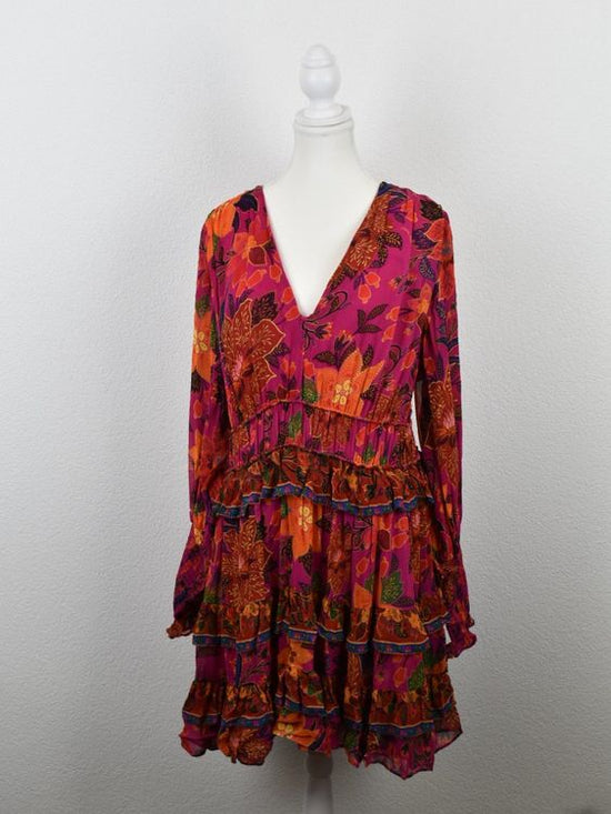 Farm Rio Tropical Tapestry Chiffon Minikleid, Gr.L, Viskose - Kleid - 2ND STORY