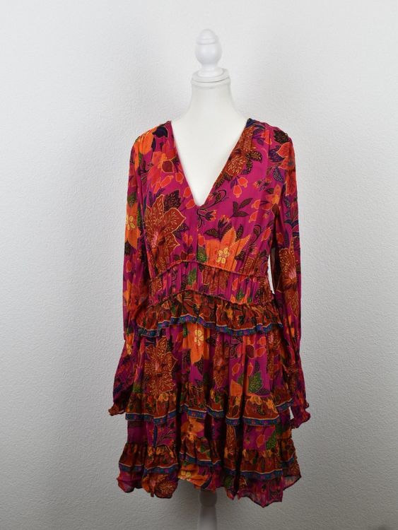 Farm Rio Tropical Tapestry Chiffon Minikleid, Gr.L, Viskose - Kleid - 2ND STORY