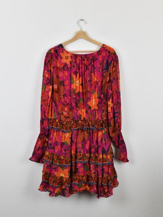 Farm Rio Tropical Tapestry Chiffon Minikleid, Gr.L, Viskose - Kleid - 2ND STORY